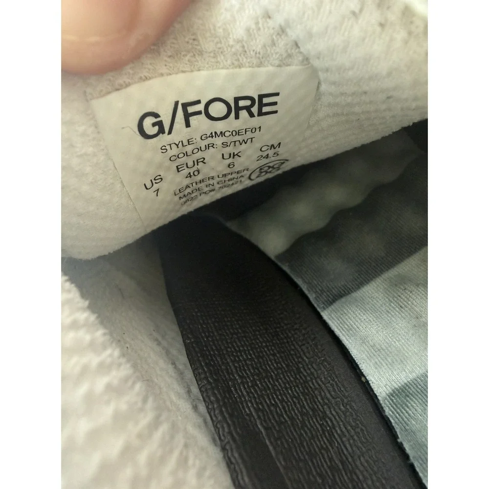 G/FORE Gallivanter Golf Shoes Mens 7 Pebble Grain Leather STYLE: G4MC0EF01 S/TWT